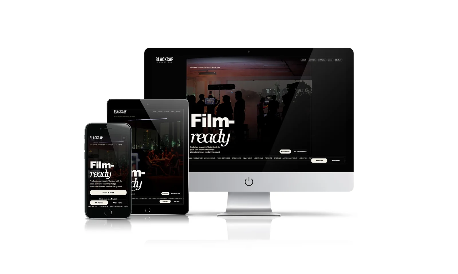 BlackCap Productions website preview